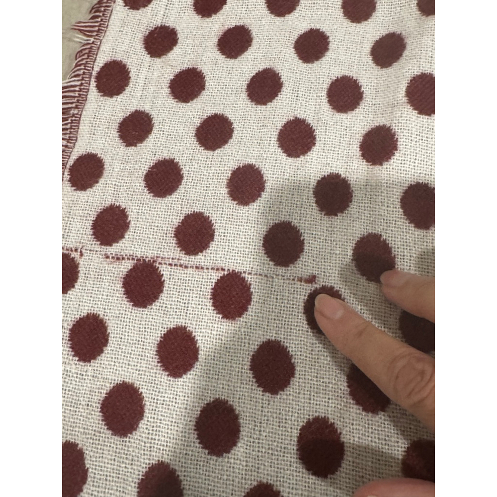 Women's Under One Sky Red berry White Polka Dot oversized Blanket Scarf wrap - Picture 7 of 10